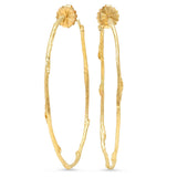 Large Round Willlow Hoop Earrings Hoops Earrings Elisabeth Bell Jewelry Yellow Gold  