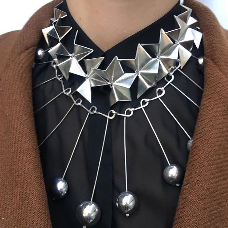 Satellite Mobile Necklace Collar Perez Bitan   