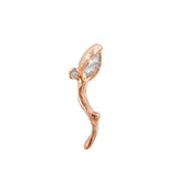 Marquise Leaf Vine Skimmer Stud Earrings Jaine K Designs Diamond