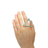 Turquoise Pyramid Ring Ring Perez Bitan