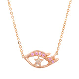 Starry Eyed Necklace, Rose Gold and Pink Sapphire Pendant Jaine K Designs   