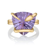 Amethyst Trillion Snake on the Rocks Ring Cocktail Perez Bitan   