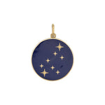 Small Enamel Constellation Charm Charm Bare Collection Aquarius Blue 