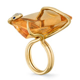 Citrine Snake on the Rocks Ring Statement Ring Perez Bitan
