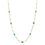 Emerald Diamond Strand Necklace Necklace Roseark Deux