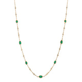 Emerald Diamond Strand Necklace Necklace Roseark Deux