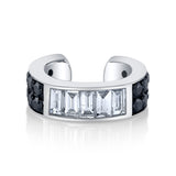 Baguette Round Diamond Ear Cuff Ear Cuff Earring Roseark Deux Black+White