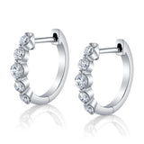 5 Diamond Gradient Huggie Huggie Earrings Roseark Deux Pair