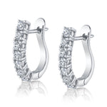 Oval Diamond Huggie Huggie Earrings Roseark Deux Pair