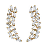 Diamond Baguette Cluster Earrings, Pair Drop Earrings Roseark Deux