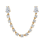 Pear-Diamond Prong-set Chain Linked Earring Drop Earrings Roseark Deux