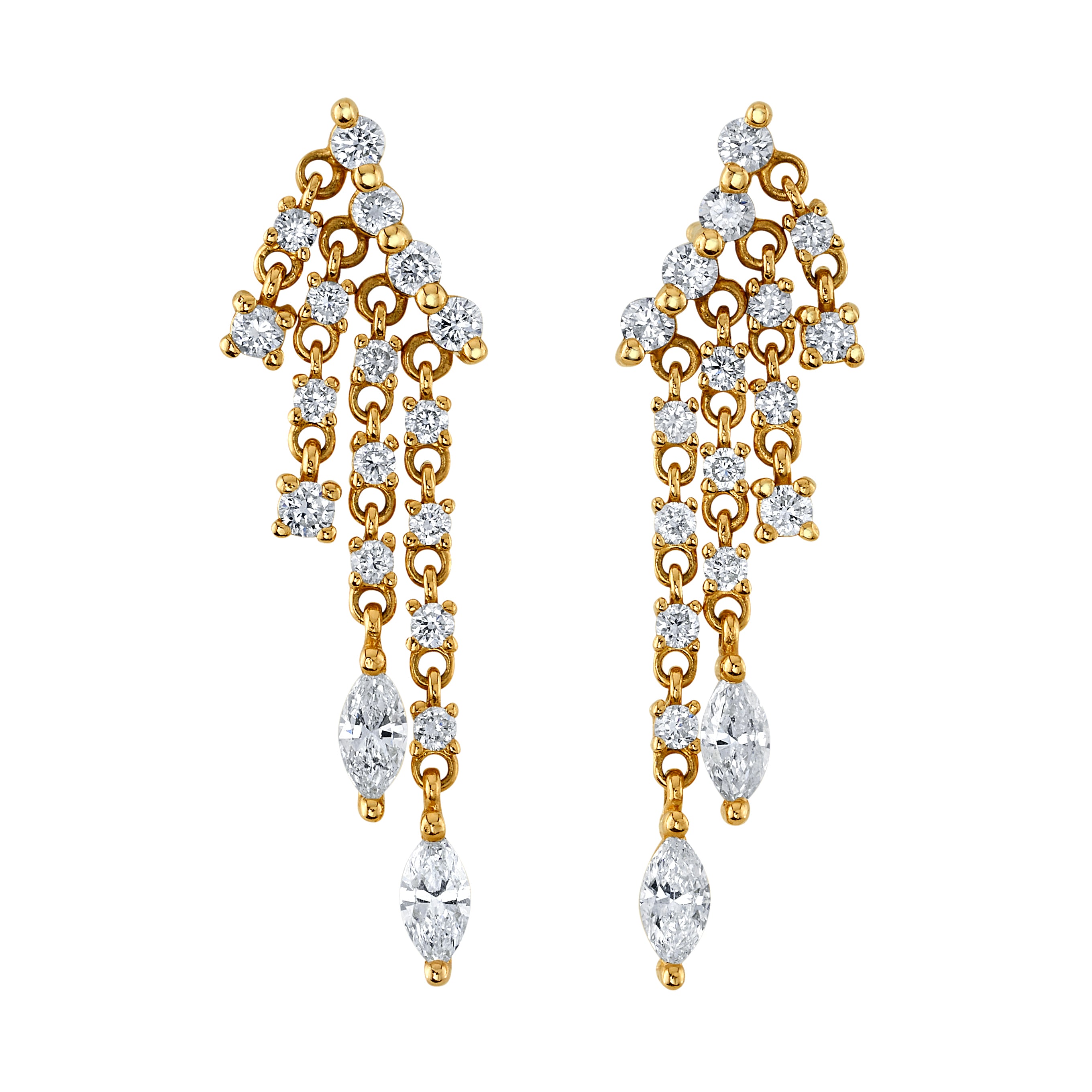 Angel Wing Diamond Crawler Earrings Drop Earrings Roseark Deux