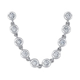Bezel-Set Diamond Chain Earring Drop Earrings Roseark Deux