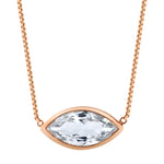 Marquise Sapphire Eye Necklace Pendant Necklace Roseark Deux
