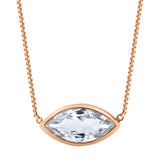 Marquise Sapphire Eye Necklace Pendant Necklace Roseark Deux