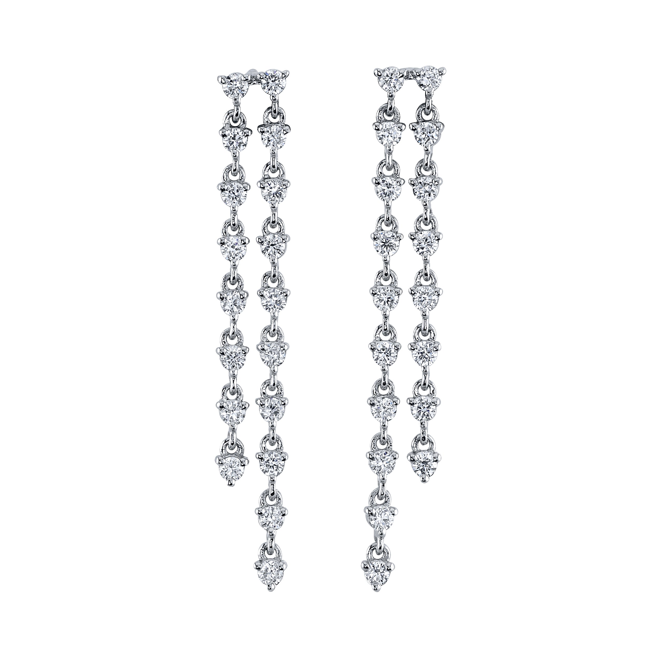 Raindrop Diamond Earrings, Pair Drop Earrings Roseark Deux