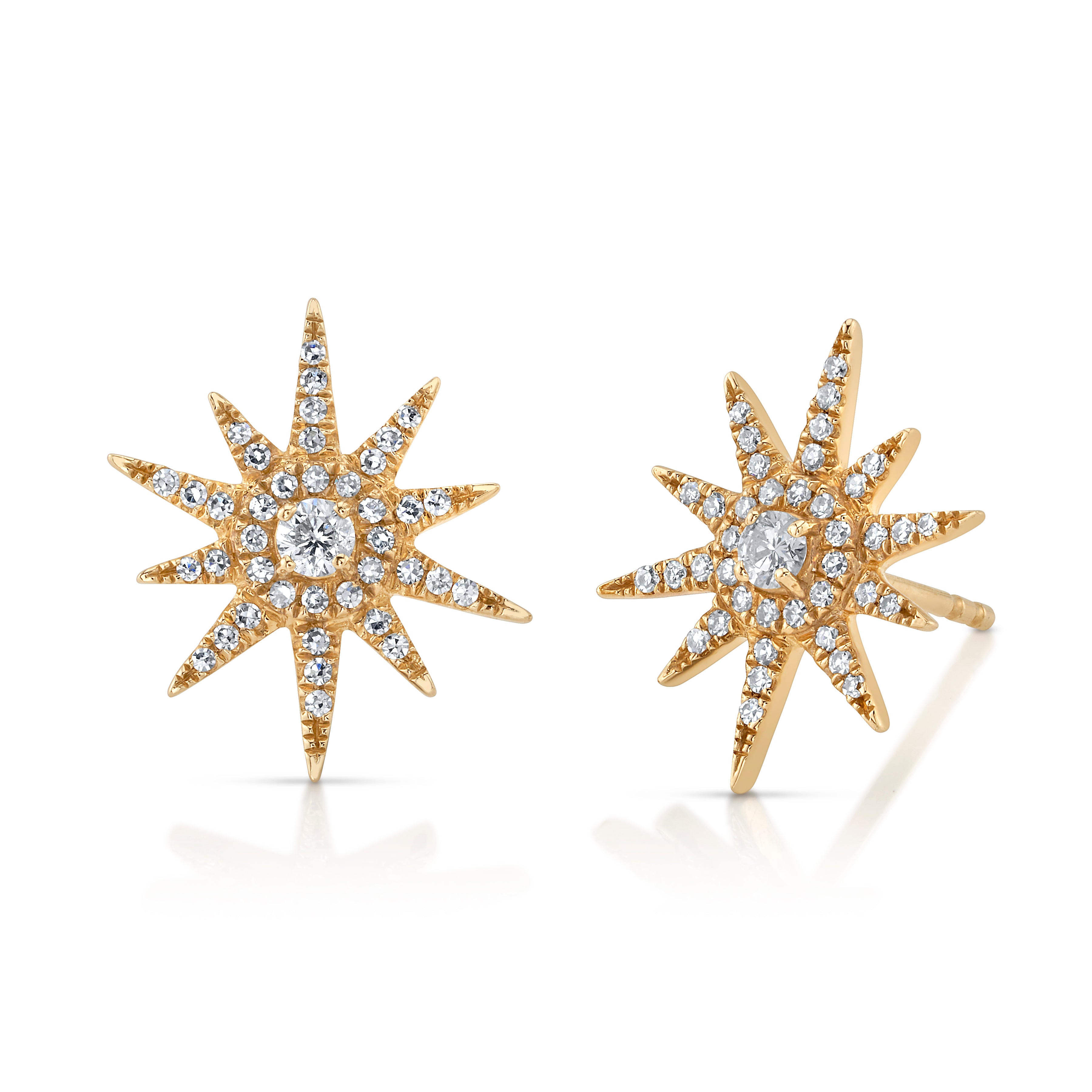 Shining Star Diamond Stud Stud Earrings Roseark Deux Pair
