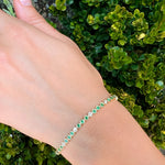 Alternating Bezel Tennis Bracelet, Small Tennis Bracelet Roseark Deux