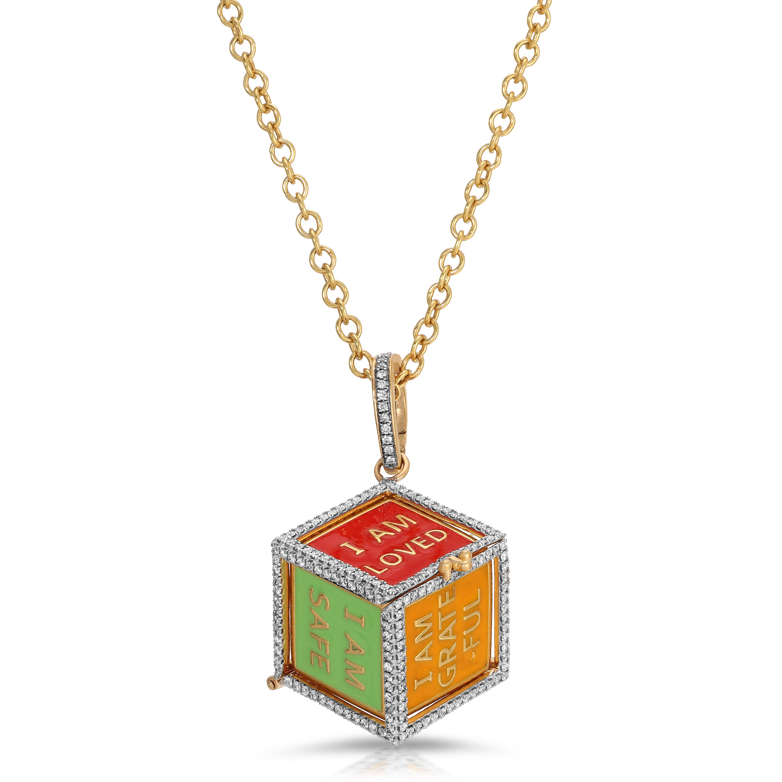 Affirmation Enamel Dice Charm Charm Carolyn Rodney