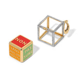 French Divination Enamel Dice Charm Charm Carolyn Rodney