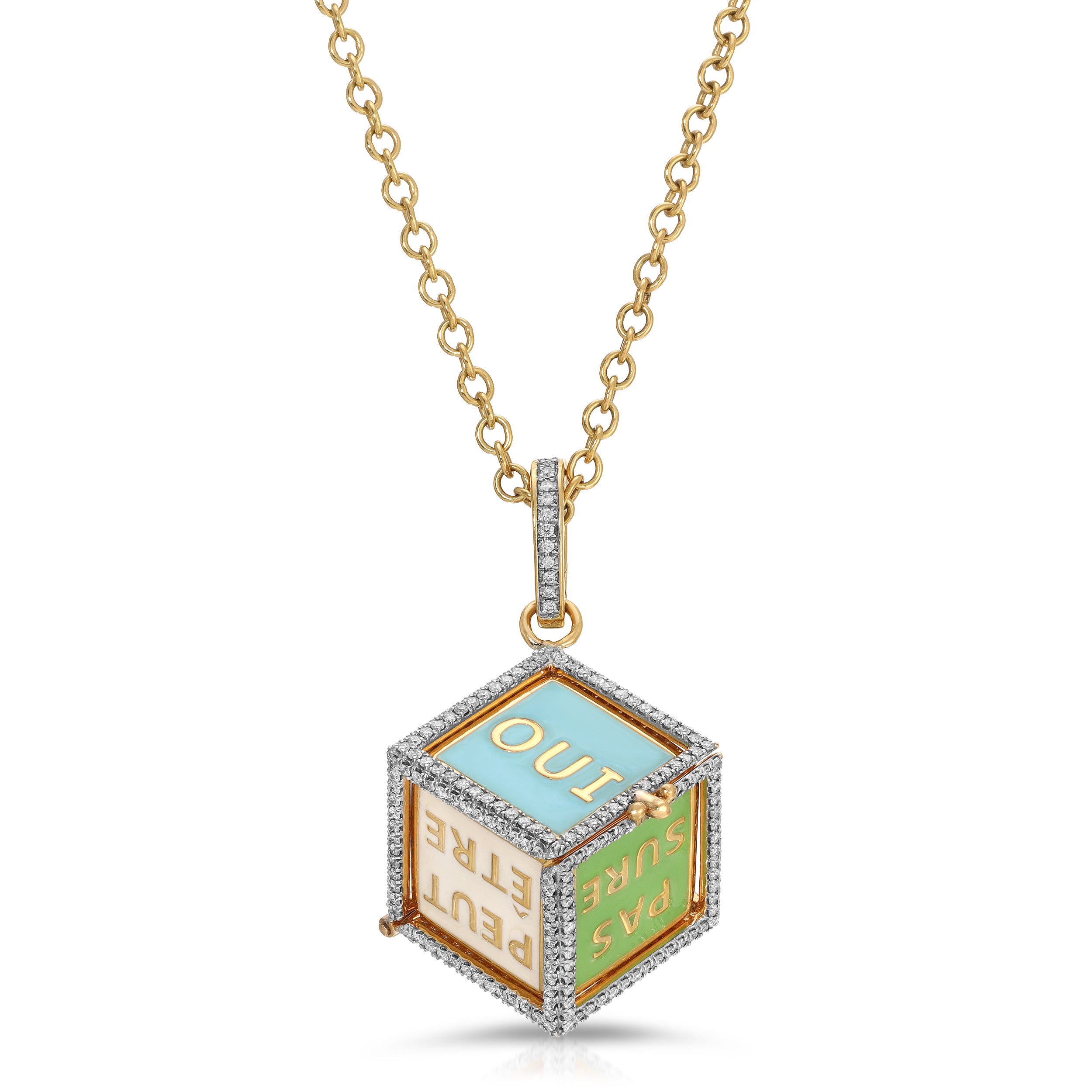 French Divination Enamel Dice Charm Charm Carolyn Rodney