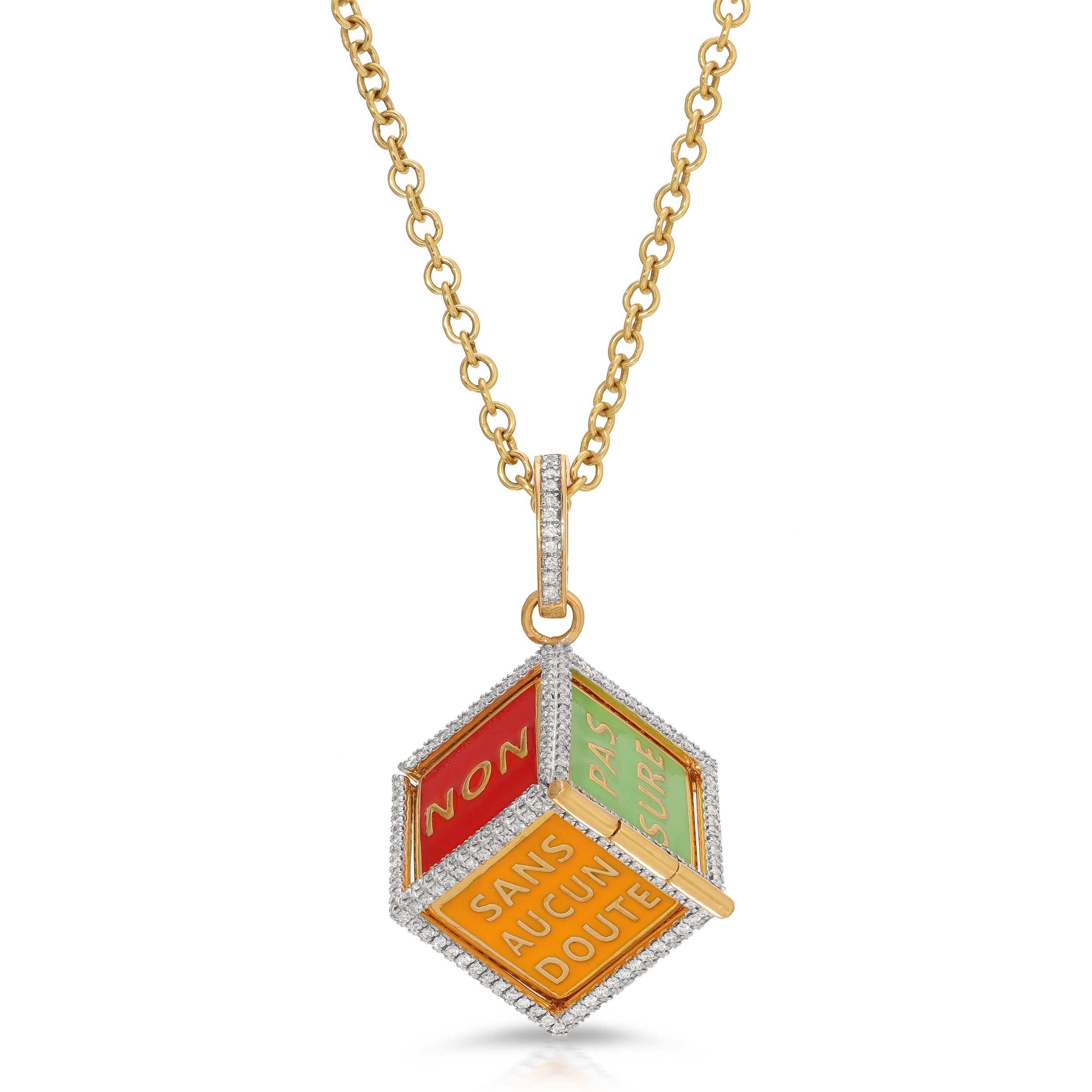 French Divination Enamel Dice Charm Charm Carolyn Rodney