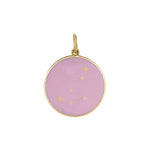 Small Enamel Constellation Charm Charm Bare Collection Capricorn Pink 