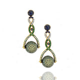 Full Pave Spinning Ball Drop Earrings Statement Earrings Carolyn Rodney