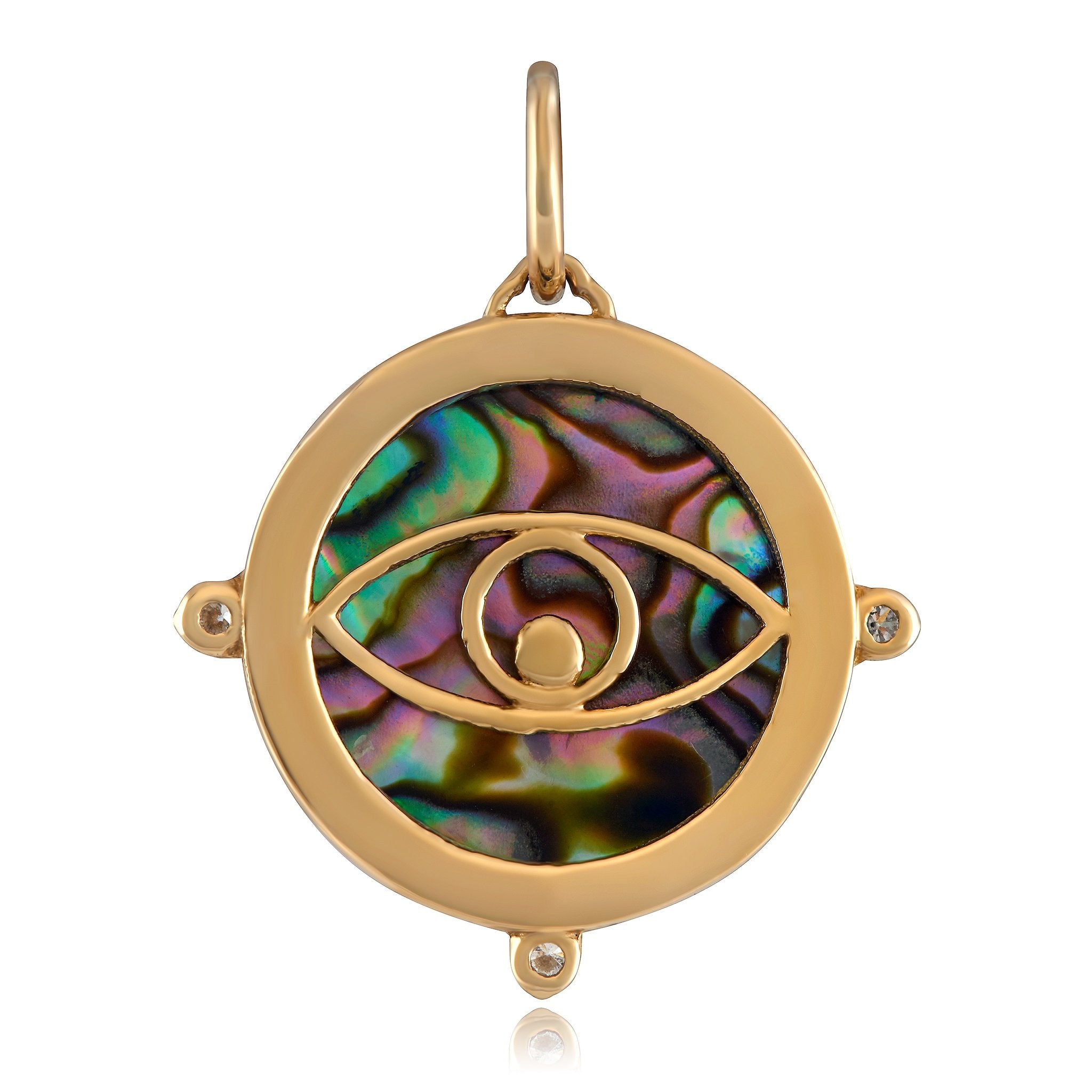 Luminescent Moon Face Charm Charm Maura Green