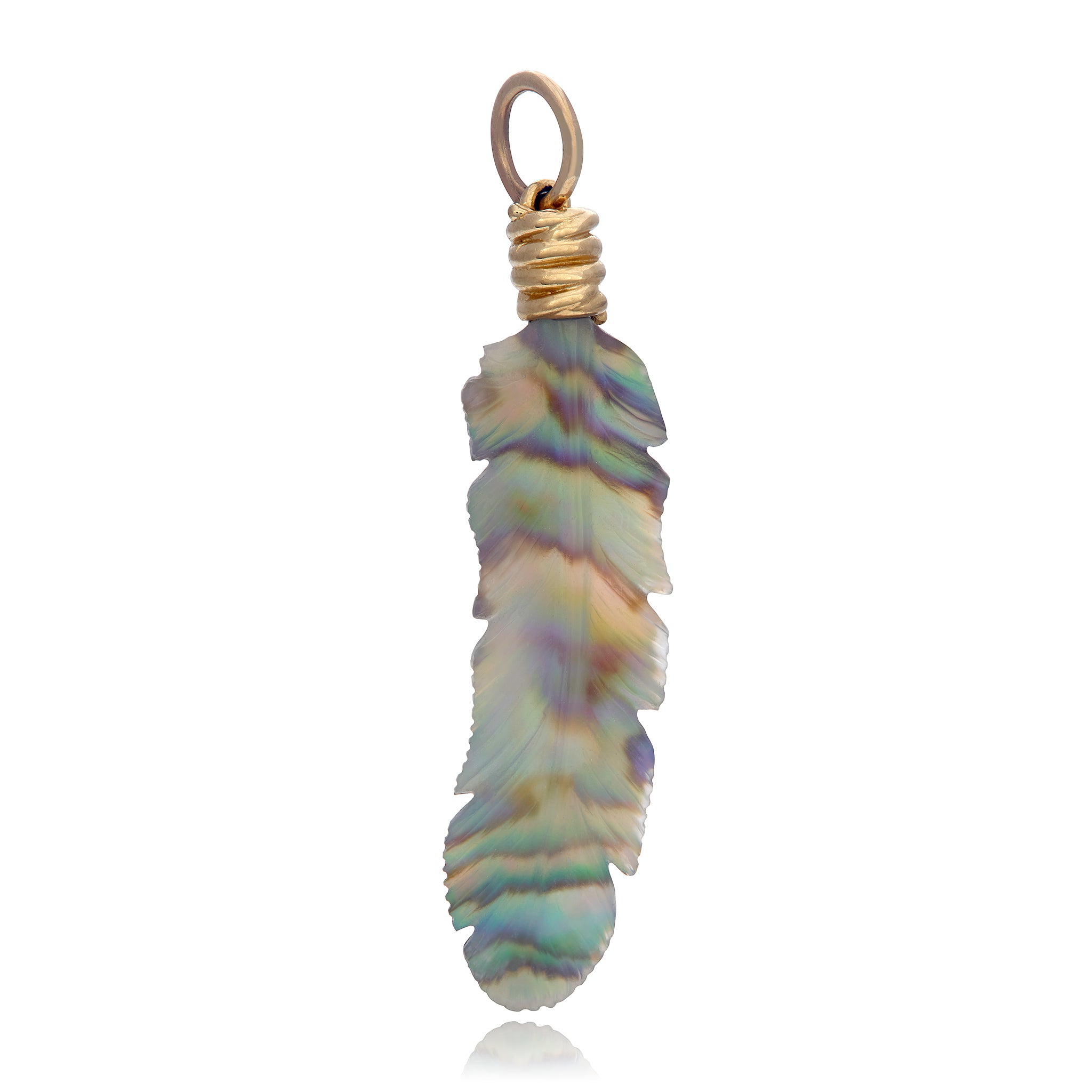 Luminescent Feather Charm Charm Maura Green
