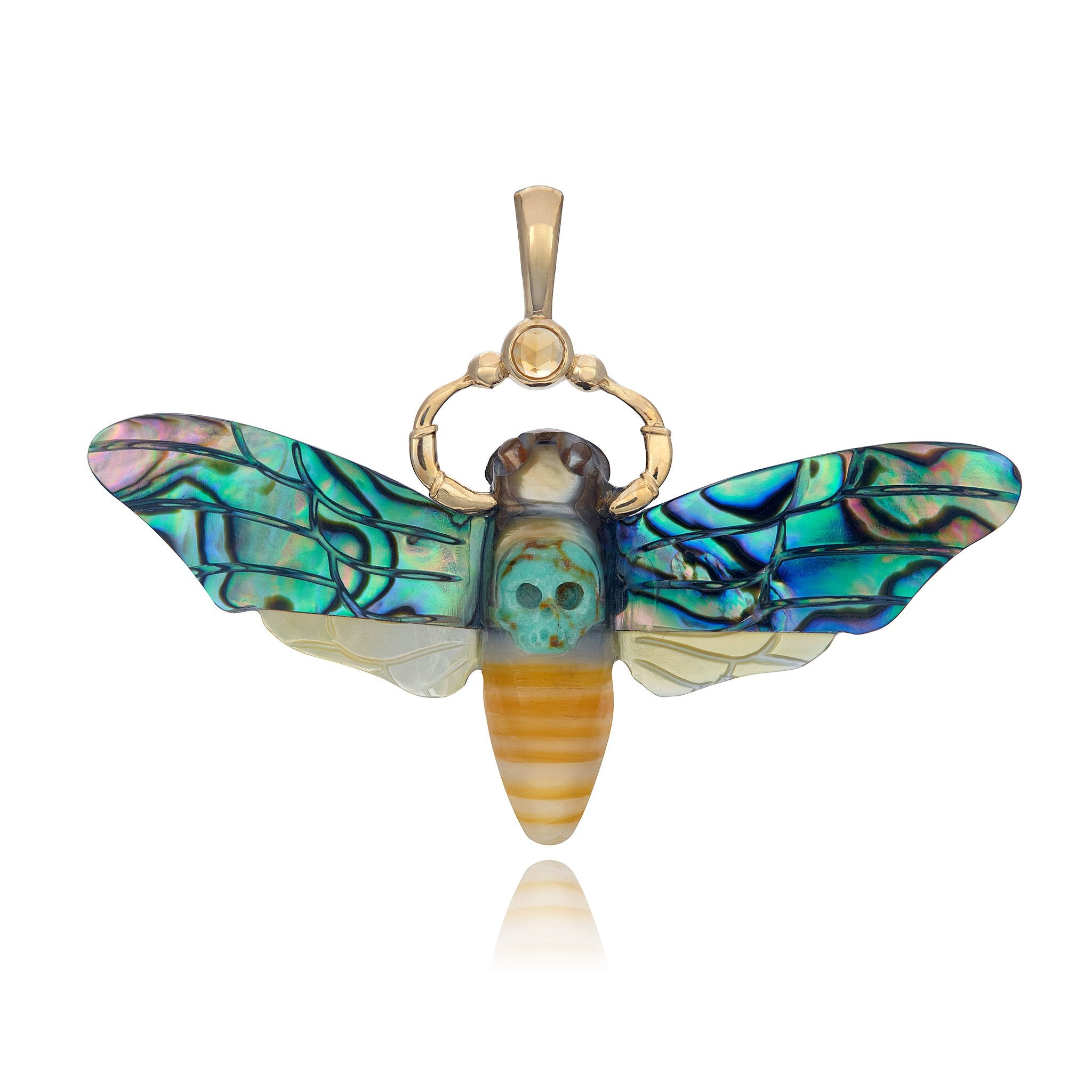 Death Head Hawk Moth Charm Charm Maura Green