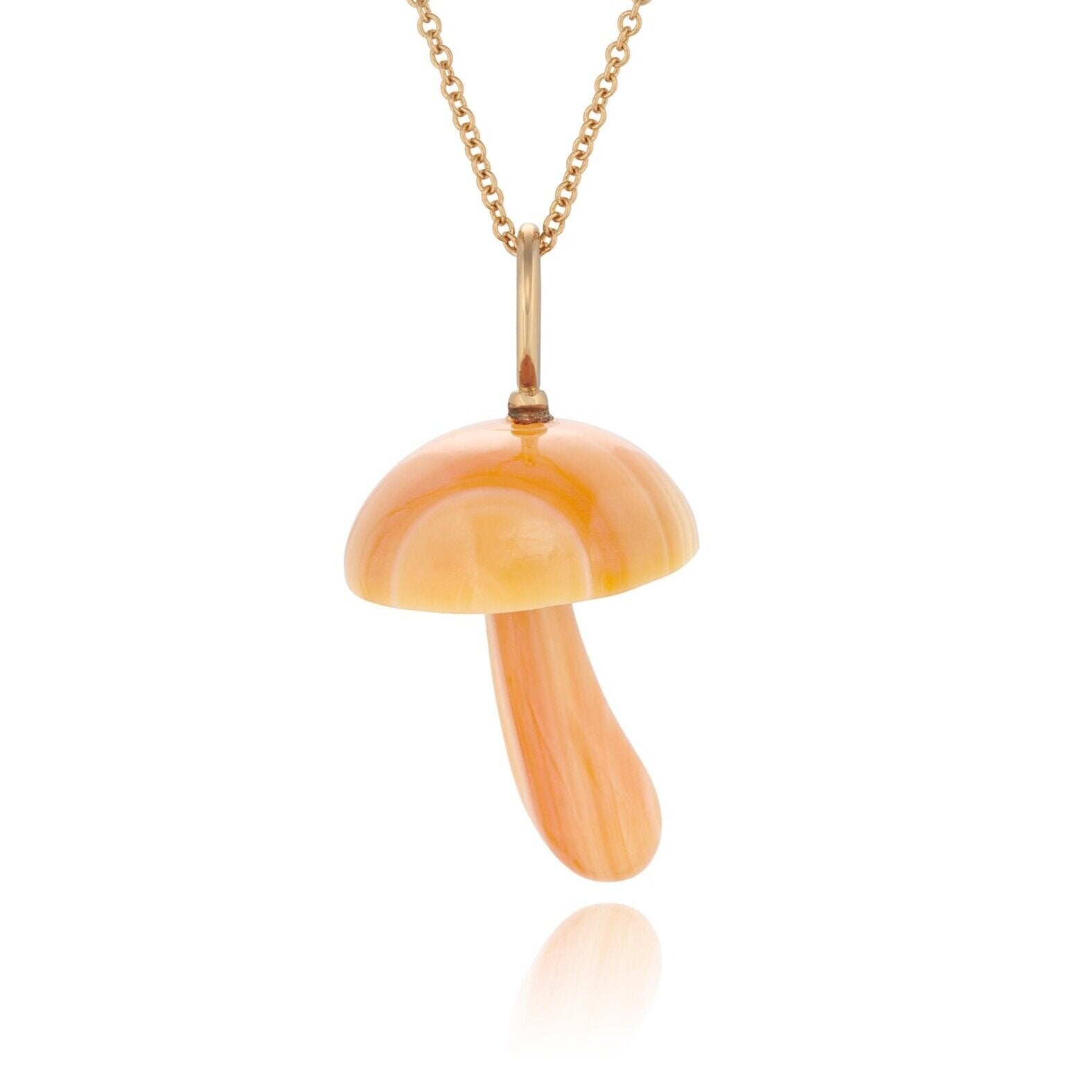 Apricot Shell Magic Mushroom Charm Charm Maura Green