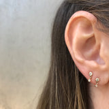 Double Diamond Dangle Earring Drop Earrings Jaine K Designs