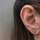Star w/ Diamond Stud Stud Earrings Jaine K Designs
