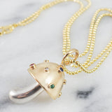 Multistone Sputnik Mushroom Charm Charm Maura Green