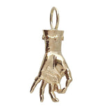 Gyan Mudra Ladyfinger Charm with Diamond Ring Charm Maura Green
