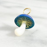 Blue Mabe Pearl Magic Mushroom Charm Charm Maura Green