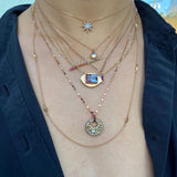 Rainbow Horizontal Thorn Necklace Pendant Necklace Elisabeth Bell Jewelry