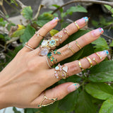 Small Diamond Heart Ring Stack Sale
