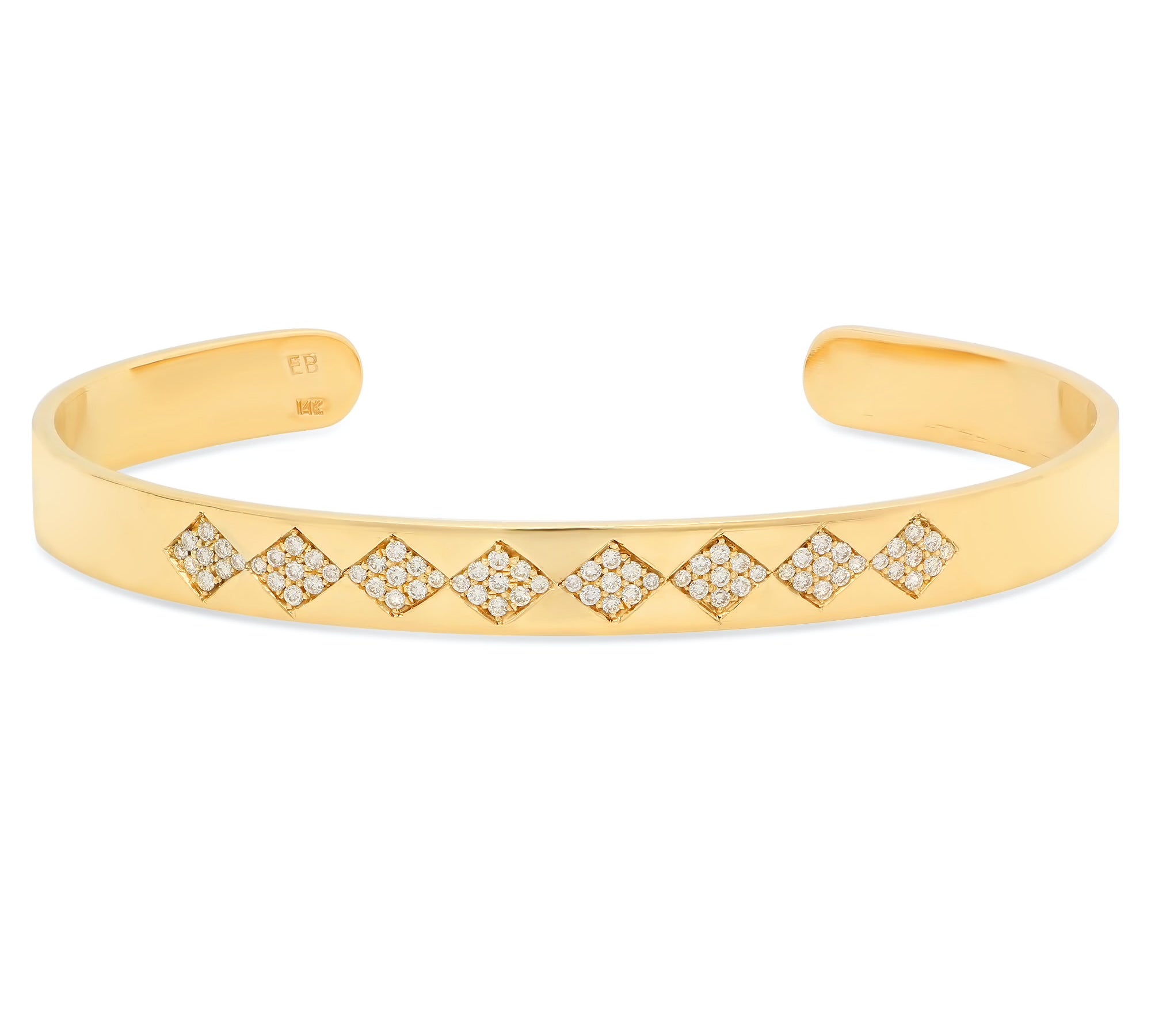 Geometrica Diamond Cuff Cuff Bracelet Elisabeth Bell Jewelry   