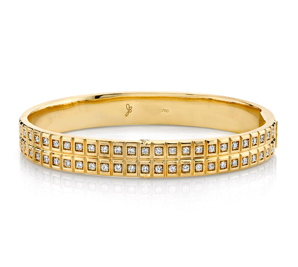 Carousel II Bracelet, Yellow Gold Bangle James Banks Design   