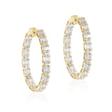 Inside-Outside Diamond Hoops Hoops Goshwara 18K Yellow Gold  