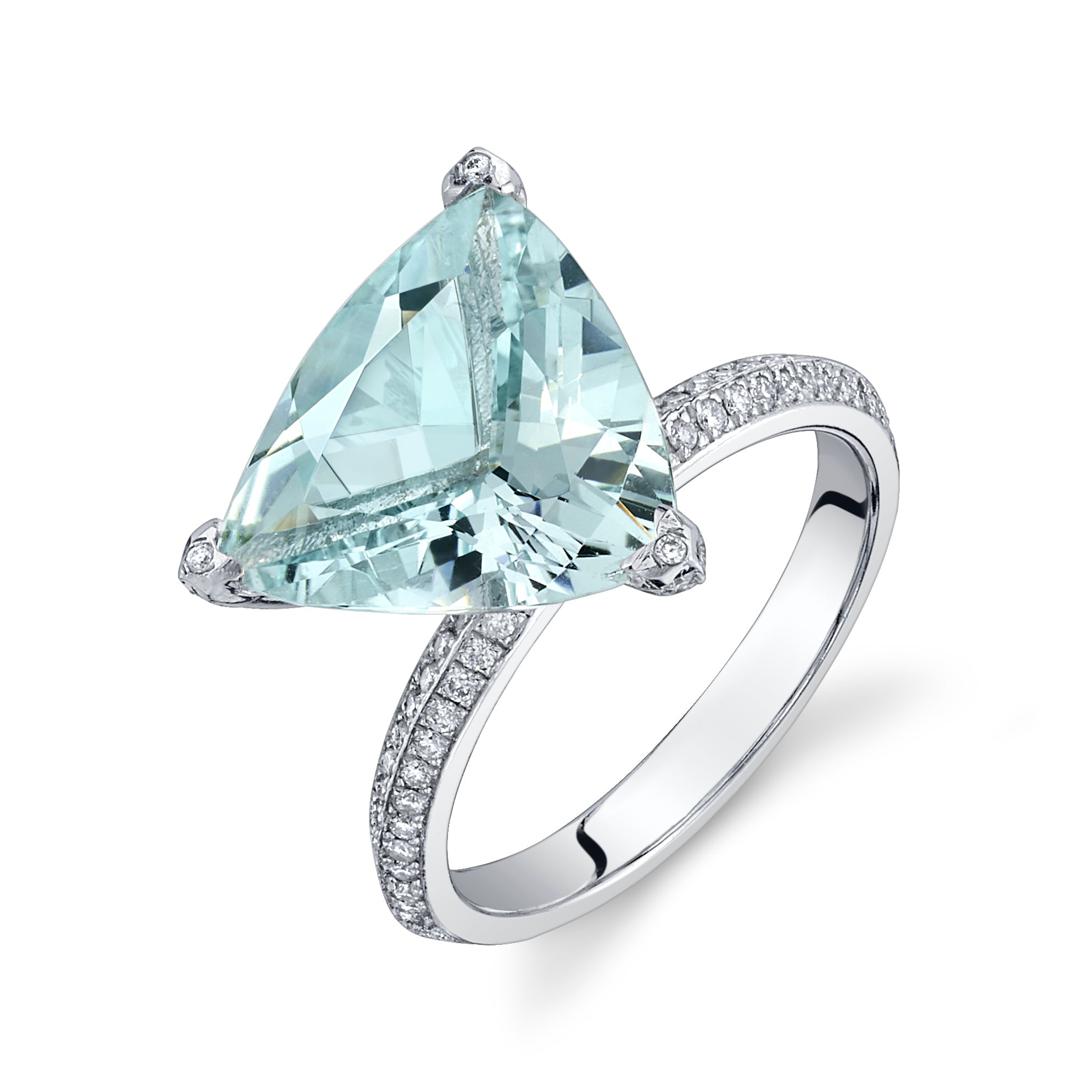 Aquamarine Puzzle Ring Statement Karma El-Khalil   