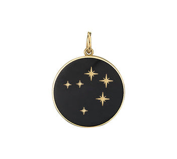 Small Enamel Constellation Charm Charm Bare Collection Libra Black 
