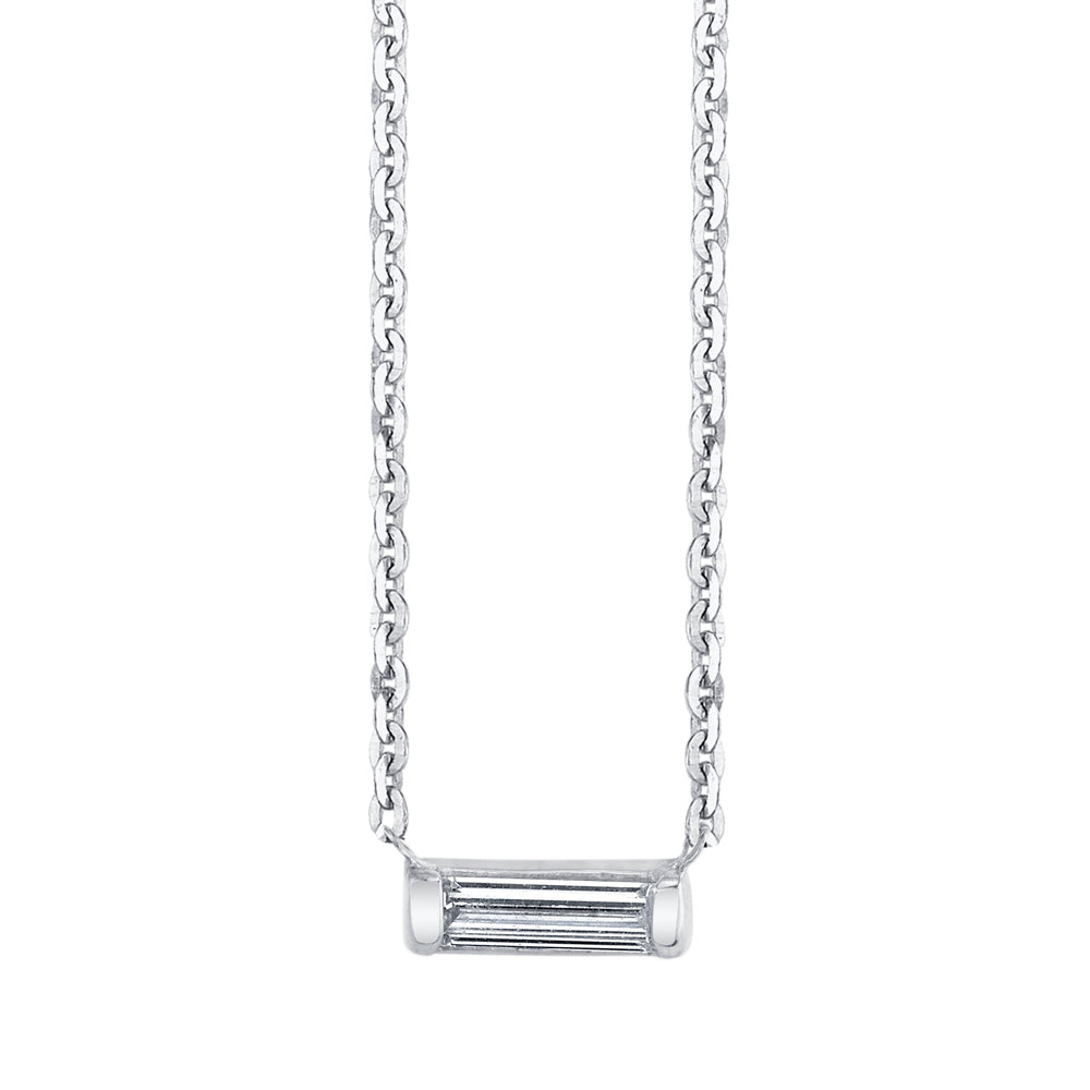 Petite T Necklace Necklace Amy Gregg Jewelry White Gold