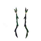 Peacock Moxie Earrings Earrings Yakira Rona   