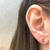 Dainty Moon Stud Stud Earrings Jaine K Designs