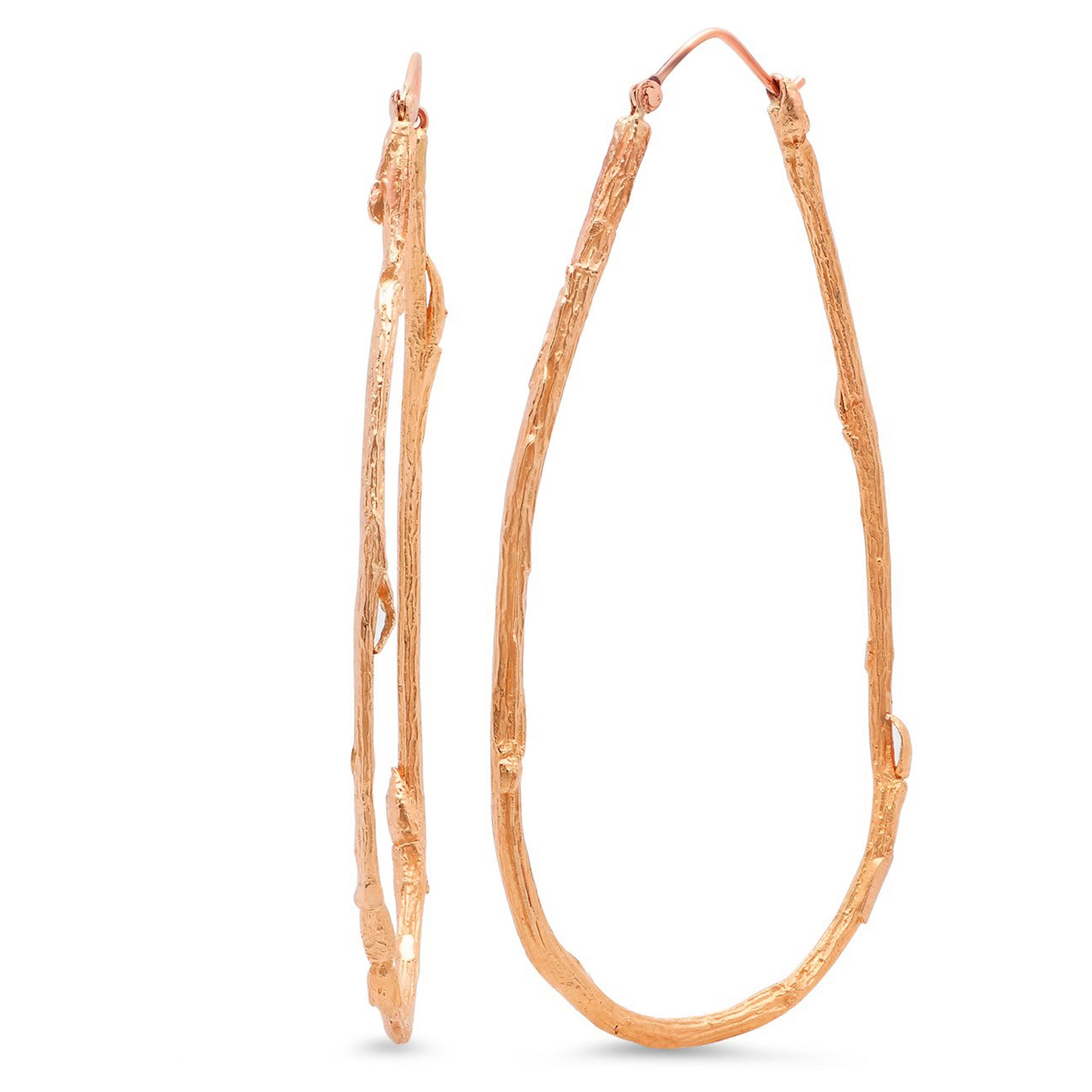 Teardrop Willow Hoops, Pair Hoop Earrings Elisabeth Bell Jewelry Rose Gold