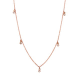 Five Diamond Necklace Collar Jaine K Designs Rose Gold  