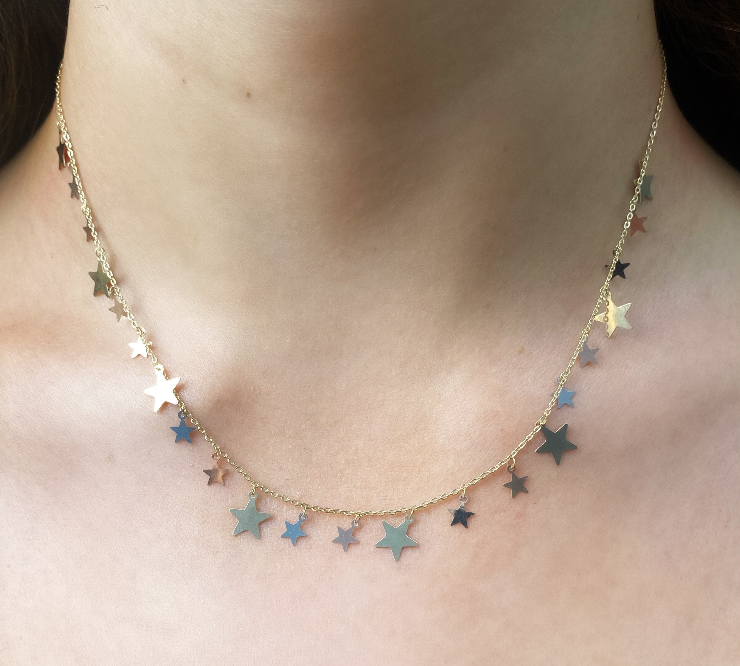 Multi Colored Star Necklace Pendant Le Petit Chato   